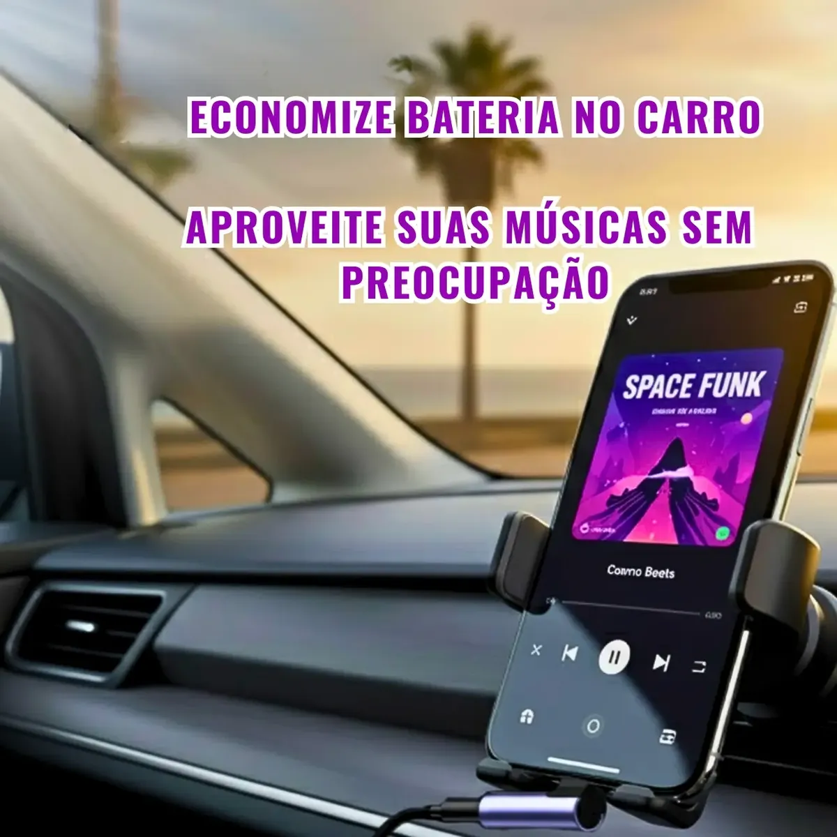 Som no carro sem Bluetooth